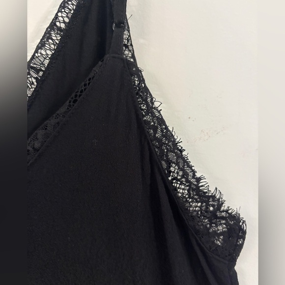 Express Lace Romper Adjustable Straps Black Feminine Pajama Lingerie Size Medium - Picture 9 of 11